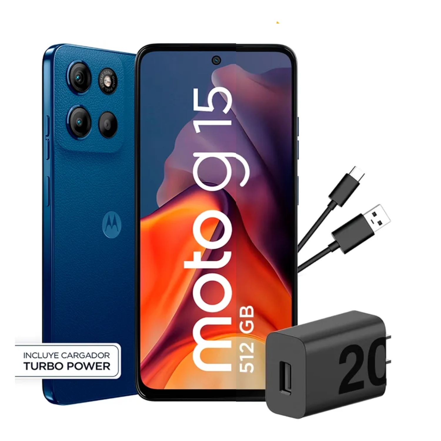 Celular Motorola Moto G15 512GB Azul 4GB Ram